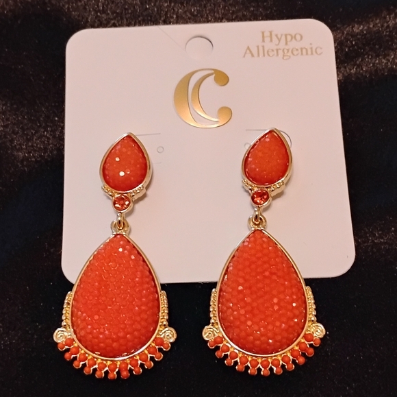 Jewelry - orange earrings dangle